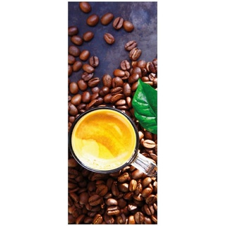 Wallario Memoboard Kaffee und Bohnen schwarz 32 cm x 80 cm