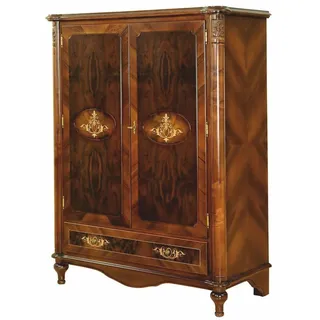 Casa Padrino Luxus Barock Barschrank Braun / Dunkelbraun H. 160 cm - Barockstil Bar Möbel