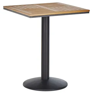 Beliani Palmi Gartentisch 60 x 60 x 75 cm Braun/Schwarz