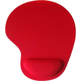 Mauspad mit Gelkissen Mousepad mit Handauflage Wasserdicht Ergonomisches Komfort Mousepad Abwaschbar Office Mat Gel Tastatur Handgelenkauflage Gelkissen Mausunterlage für Computer, Laptop (Rot)