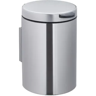 Relaxdays Kosmetikeimer 3 l Silber