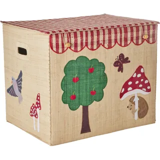 Rice, Spielzeugaufbewahrung, Aufbewahrungskorb Bast Raffia XL Happy Forest