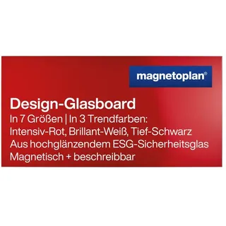 Magnetoplan Design-Glasboard 200 x 100 cm Rot