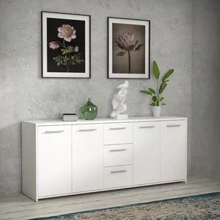 Forte Sideboard 179 x 74,1 x 42 cm Weiß