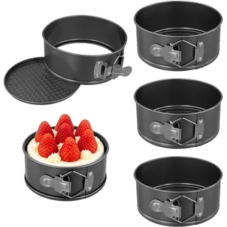 YUENPUN 5 Stück Springform Rund, 16 cm Tortenform Backform Rund, Antihaft Runde Kuchenform Backformen für Kuchen, Torten