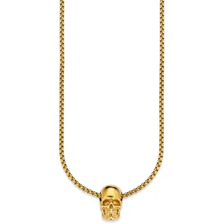 Bruno Banani Kette mit Anhänger Scull Totenkopf Venezianerkette Gold