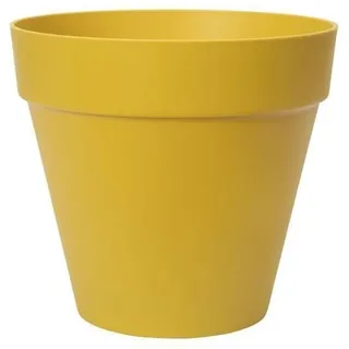 elho Loft Urban Rund 25 - Blumentopf für Außen - 100% recyceltem Plastik - Ø 24.5 x H 22.0 cm - Gelb/Ocker