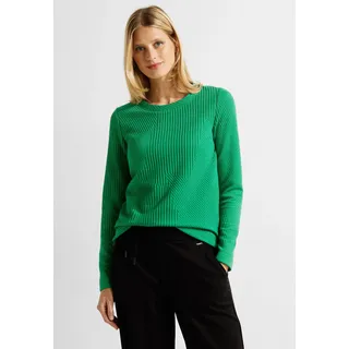 Rundhalsshirt CECIL Gr. XL (44), grün (easy green) Damen Shirts Jersey mit Rundhalsausschnitt