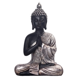 JORAE Sitzende Buddha-Statue, Buddhismus, thailändisch, meditierend, Haus und Garten, dekorative Skulptur, Betende Sammlerstücke, Figuren, 24,1 cm, Polyresin