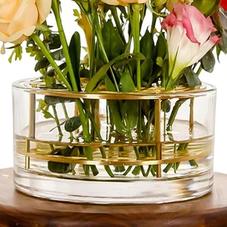 Blumenvase,Kurze Zylindervasen aus Acryl für Tafelaufsätze - Einfache Reinigung niedriger Blumenvasen für Tafelaufsätze, Heimdekoration, Partys, Hochzeiten Niktule