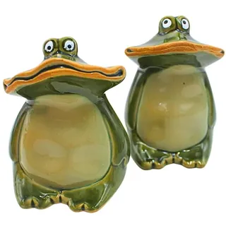 Dekohelden24 Deko Frosch 10cm Dunkelgrün