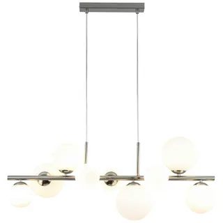 Hängeleuchte Bulbi Weiß/Nickelfarben max. 10 Watt