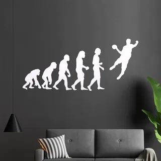 KIWISTAR Evolution - Handball Ballsport Verein Olympia Wandtattoo in 6 Größen - Wandaufkleber Wall Sticker - Dekoration, Küche, Wohnzimmer, Schlafzimmer, Badezimmer