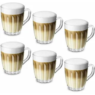 Glastassen, Kaffeetassen, Teetassen, Tassen aus Glas 250ml 6 Stück (Mira)