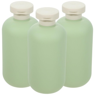 3 St ̈1 Shampoo-Flaschen Nachf ̈1llbar Runde Flip-Top-Flaschen Duschgel-Flaschen Leere -Unterflaschen Beh?lter F ̈1r Handsp ̈1lmittel Lotion ?l Duschseife 300 Ml 14. 1X6. 5Cm