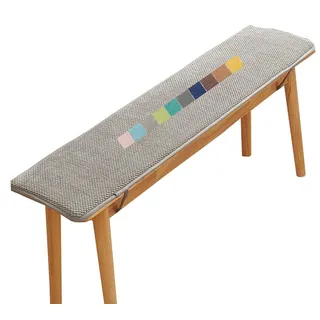 Stuhlkissen Balkon, Rutschfestes Bankkissen Outdoor, Bankauflage, Sitzkissen Auto, Sitzpolster Indoor, Gartenbank Kissen Sitzauflage Bank für Garten Terrasse Schaukel BüRostuhl(Light Gray e,180x40 cm