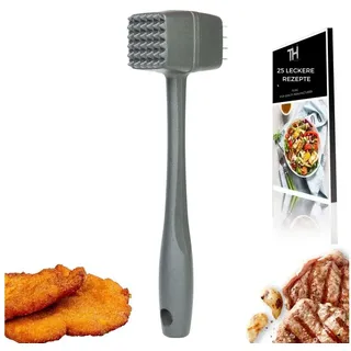Thiru Fleischklopfer Fleischhammer Schnitzel, Kotelett - Hammer-Kopf mit Zwei Schlagflächen
