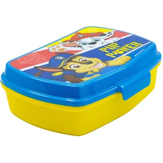 STOR Paw Patrol Kinder Brotdose 1333ml - Rechteckige Sandwich-Box aus Kunststoff BPA-Frei - Dekorierte Lunchbox für Schule und Ausflüge