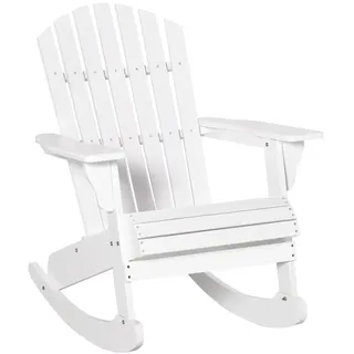 Outsunny Adirondack Gartenstuhl 77 x 94 x 97 cm weiß 1 St.