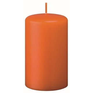 Kopschitz Kerzen Flachkopf-Stumpenkerzen Karotte Dunkel-Orange 250 x Ø 80 mm, 4 Stück