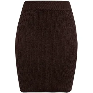 SKFLABOOF Damenrock Sexy Eng Strickrock Kurz Bleistiftrock Schwarz Knielang Mini Rock Winter Wollrock Winterrock Winterröcke Minirock Skirts