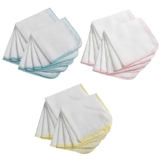 30 Stück Spucktücher Baby Waschlappen Baby Wiederverwendbar Schützen Die Empfindliche Haut Des Babys Gelb Blau Rosa 20 * 20cm