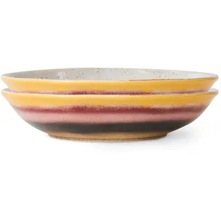 HKliving - 70's Curryschale, 21,7 x 21 cm, hibiscus (2er-Set)