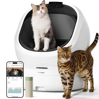 PETLIBRO Luma Katzenklo Selbstreinigend, elektrische Katzentoilette mit AI-Kamera zur Kotanalyse, Geruchskontrolle, offenem Design, Multi-Katzen-Erkennung, Nutzungsverfolgung & Sicherheitssensoren