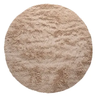 KADIMA DESIGN Hochflorteppich 80 x 80 cm Beige