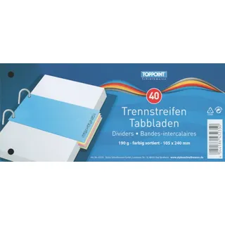 Stylex Trennstreifen 190 g/qm 10x Rot/Blau/Gelb/Grün 40 St.
