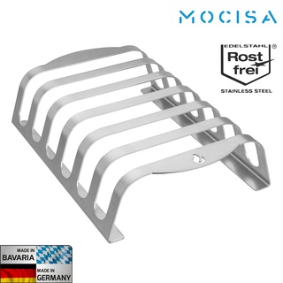 Edelstahl Rib Rack für  6 Rippchen Rippchenhalter für Spare Ribs made in Bavaria