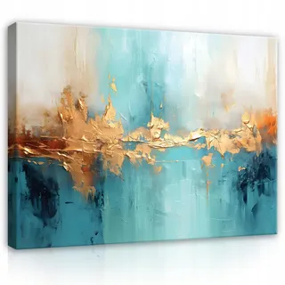 Wallarena Leinwandbild, Mehrfarbig, Holzwerkstoff, Recyclingholz, Abstrakt, Rechteckig, 120x80 cm, FSC 100%, 3D-Effekt, Bilder und Zubehör, Wandbilder, Leinwandbilder