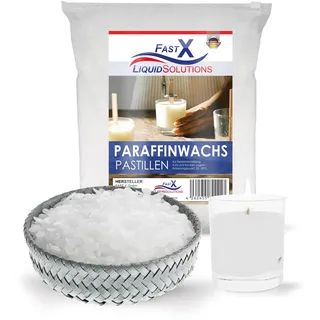FASTX LIQUIDSOLUTIONS Paraffinwachs Pastillen für Kerzen – 10 kg, Ideal für DIY & Kunsthandwerk, Kerzengießen, Kerzenwachs, Wachsgranulat Pastillen (10kg)