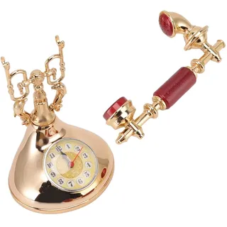 HERCHR Vintage Wecker Retro, Retro-Telefonuhr, Vintage lauter Wecker Tischlampe, Vintage Telefonmodelluhr Antikes Telefon Altmodisches Telefon-Tischuhr-Modell Für Zuhause, Café, Büro