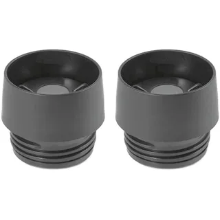 EMSA, Edelstahl 513857 Travel Mug Ersatzdeckel für Thermobecher 0,36 Liter & 0,5 Liter, schwarz (2 Stück)
