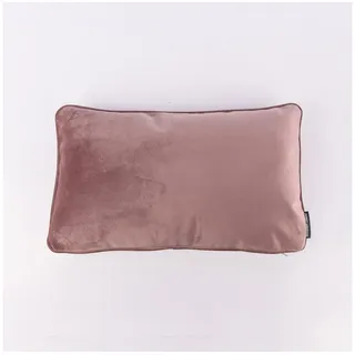 SCHÖNER LEBEN. Dekokissen SCHÖNER LEBEN. Samtkissen mit Keder Federfüllung altrosa 30x50cm rosa