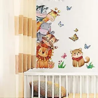 Dschungeltiere Wandtattoos, Wandaufkleber, Safari-elefant, Giraffe, Panda Wandtattoos Für Kinderzimmer, Babyzimmer