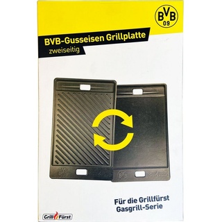 Grillfürst Grillplatte Gusseisen Grillplatte / Gussplatte für Grillfürst Gasgrills ab G210 41,5 x 24 cm - Borussia Dortmund Edition