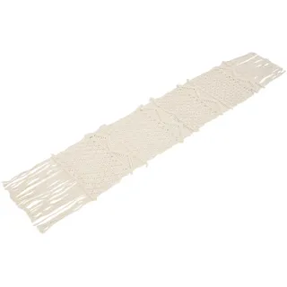 Fuhjythy Makramee TischläUfer, Boho Hochzeitstischdekoration, Vintage Bauernhaus und BöHmischer Esszimmerstil, Beige