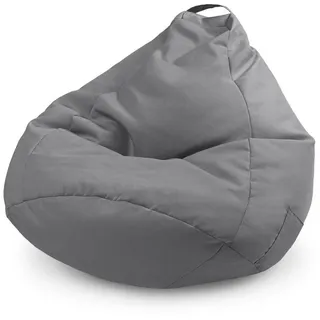 Ehrenkind Sitzsack Outdoor & Indoor in zwei Größen (XXL-Sitzsack Grau, Vielseitiger Outdoor-Sitzsack für Kinder und Erwachsene), wasserabweisender Stoff, Außenbezug waschbar grau 90 cm x 135 cm