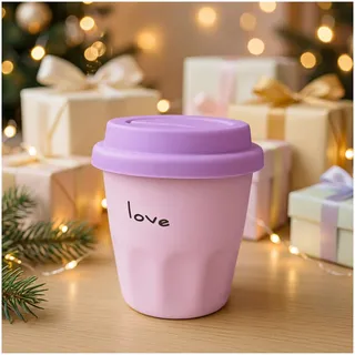 OHAANYY Keramik Kaffeetasse, Lila, 310ml | Mokkatasse, Cappuccinobecher, Gekühlter Kaltgetränkebecher, Spülmaschinenfest, Geschenk für Frauen Männer