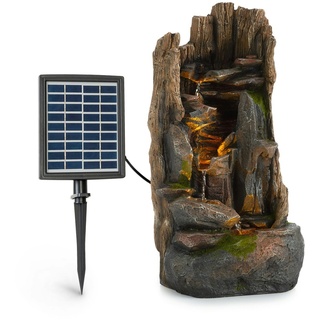Mystic Tree Solarbrunnen LED-Beleuchtung Polyresin Dunkles Holz