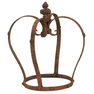 Exner dekorative nostalgische Garten-Krone Deko-Krone Pflanz-Krone Metall rostig verschieden Größen (groß, rost)