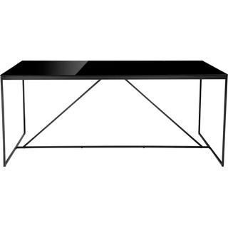 Esstisch INOSIGN "Esra" Tische Gr. B/H/T: 180 cm x 76 cm x 90 cm, schwarz (schwarz, schwarz) Esstisch Rechteckige Esstische rechteckig Tisch Gestell aus Metall, Tischplatte Glas