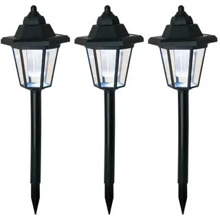 näve LED Solarleuchte "ARONA" in schwarz - (L)15 cm x (B)11 cm x (H)22 cm | Gr.: onesize
