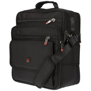 Christian Wippermann Businesstasche große Tasche Herren Umhängetasch (1-tlg), für Notebooks bis 17" (43cm) schwarz