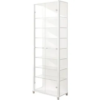 fif Möbel Vitrine Optima 58 x 32,7 x 172 cm Weiß