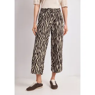 STREET ONE Stoffhose Wide Leg Braun 32