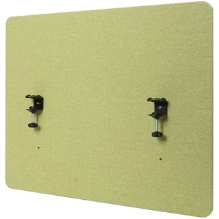 Mendler Akustik-Tischtrennwand HWC-G75, Büro-Sichtschutz Schreibtisch Pinnwand, doppelwandig Stoff/Textil ~ 60x75cm grün