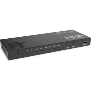 FeinTech AX340 HDMI 2.1 Audio Extractor 4 In 1 Out - eARC-Soundbar eARC-TV, Switch Box